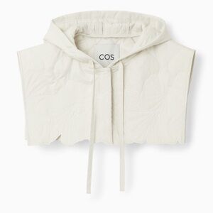 NWT COS EMBROIDERED QUILTED HOOD off white